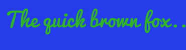Image with Font Color 30B621 and Background Color 243CEA